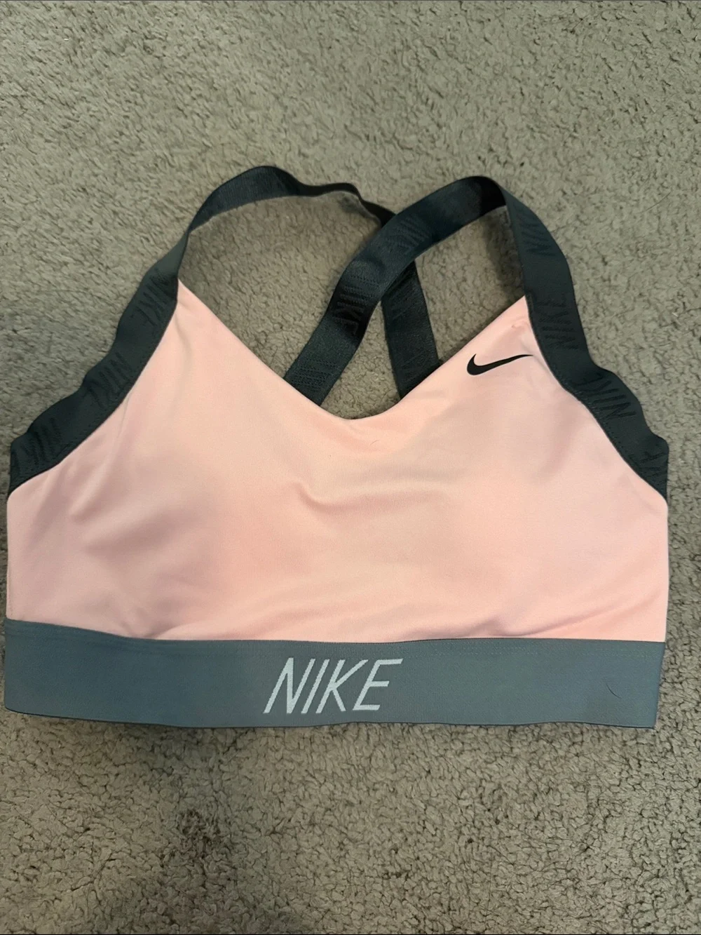Nike Pink Sports Bra with Gray Band